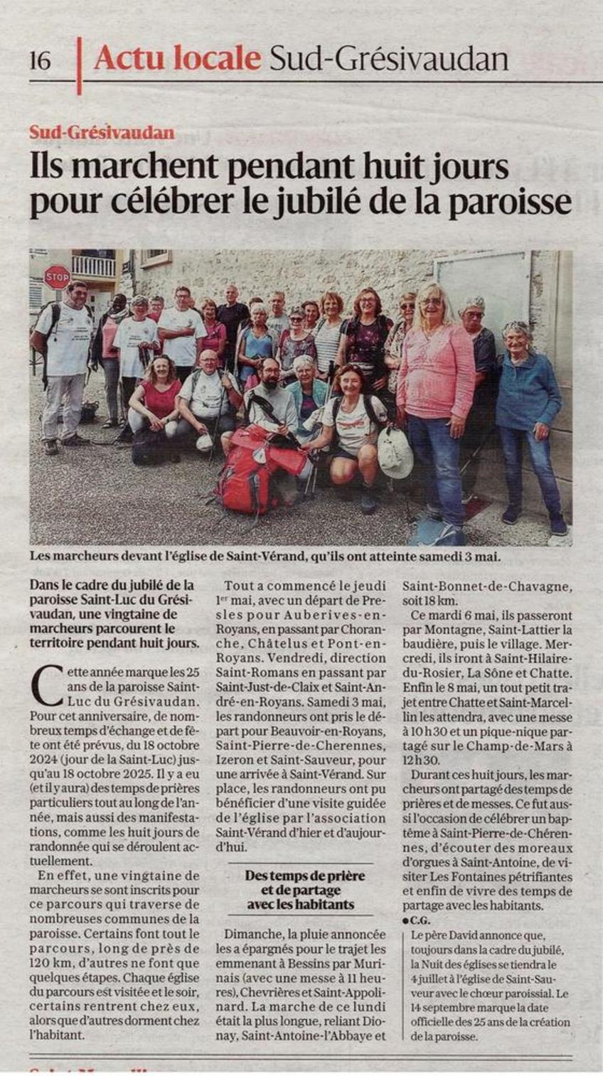 paru dans le Dauphiné Libéré paru dans le Dauphiné Libéré